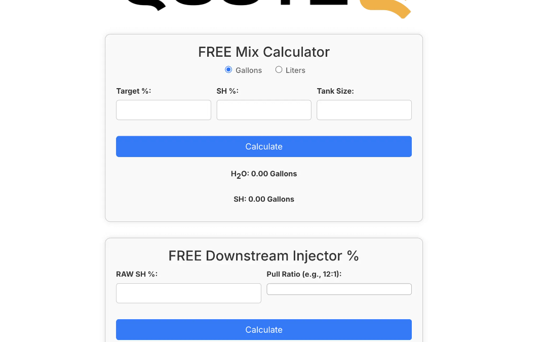 FREE Mix Calculator for Soft Washing