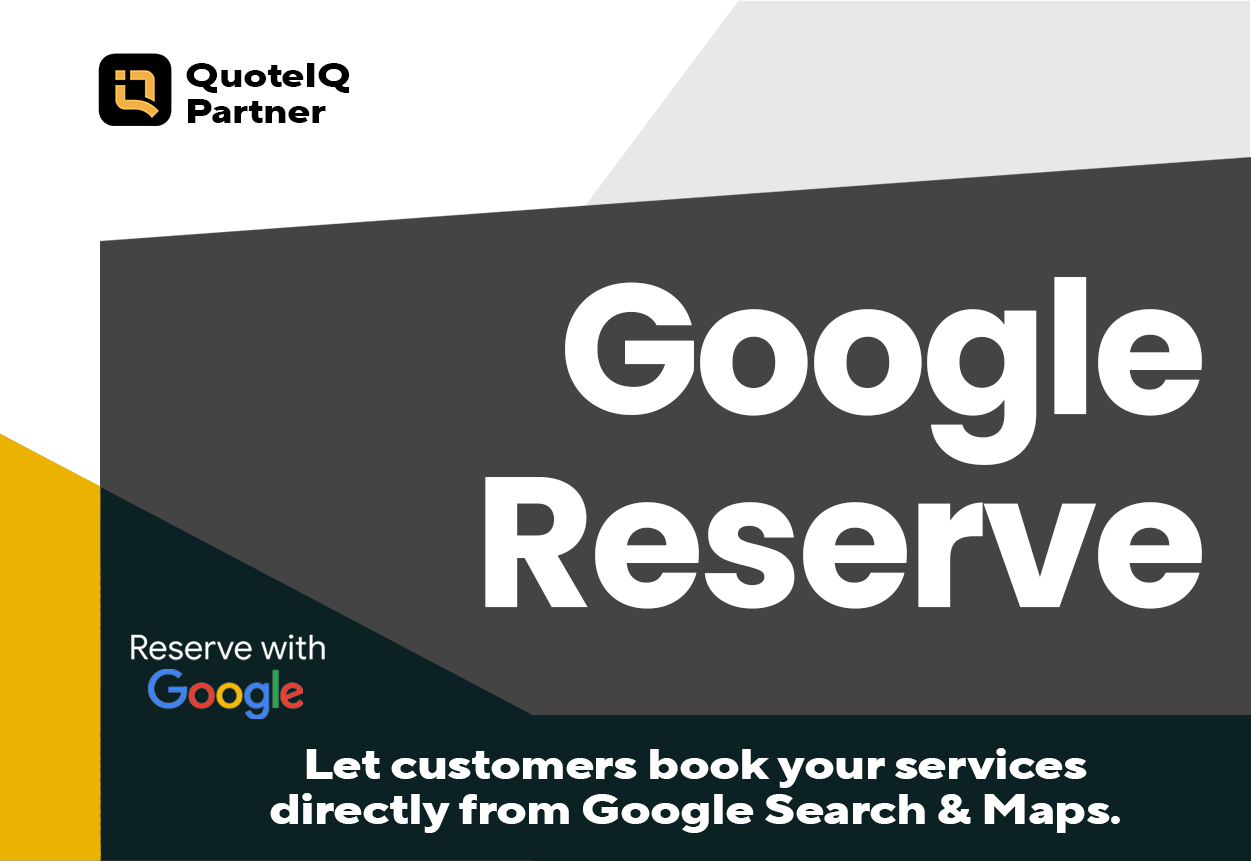 QuoteIQ integration with Google Reserve for service business booking
