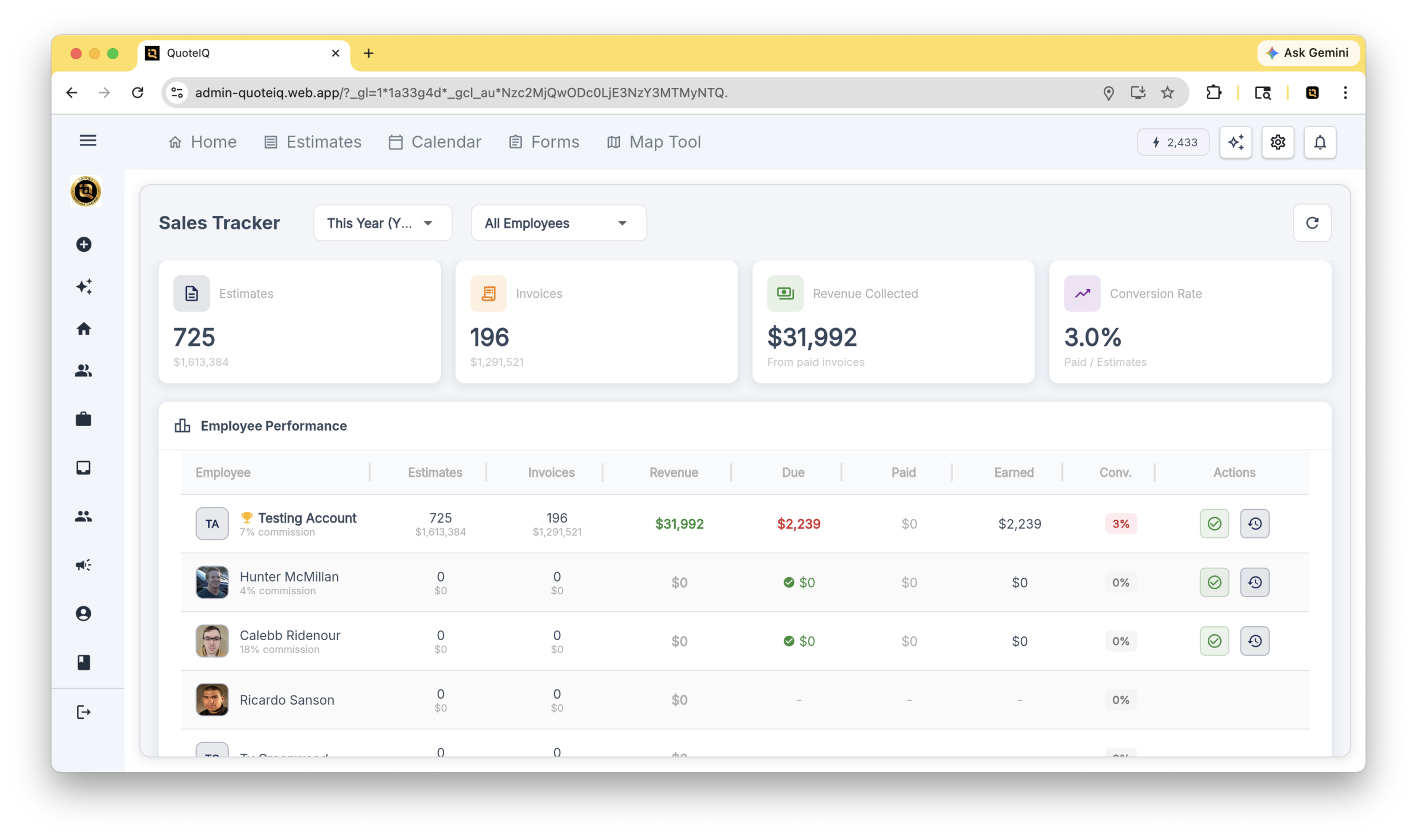 Sales Team Tracker