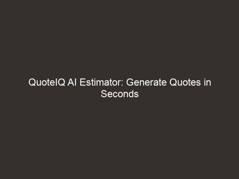 QuoteIQ AI Estimator: Generate Quotes in Seconds With AI 1 quoteiq ai estimator generate quotes in seconds with ai 15433 e8664