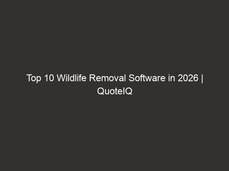Top 10 Wildlife Removal Software in 2026 | QuoteIQ 61 top 10 wildlife removal software in 2026 quoteiq 25093 12518