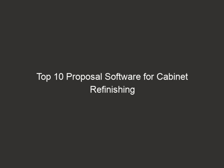 Top 10 Proposal Software for Cabinet Refinishing | QuoteIQ 16 top 10 proposal software for cabinet refinishing quoteiq 28549 e2c11
